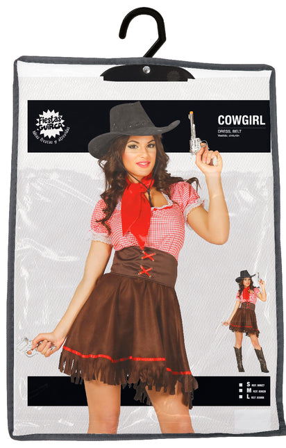 Cowgirl Kleid Braun Damen
