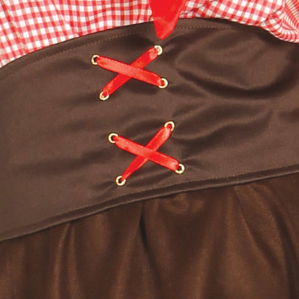 Cowgirl Kleid Braun Damen