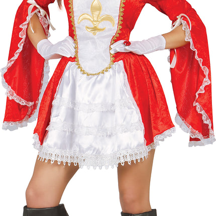 Musketier Kostüm Rot Weiß