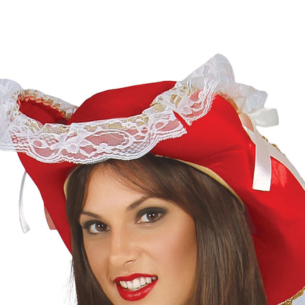 Musketier Kostüm Rot Weiß
