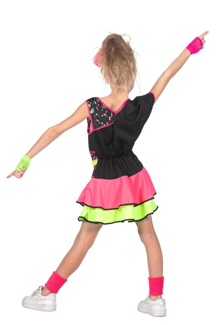 80's jurkje meisjes neon - Partywinkel - 8720059066018