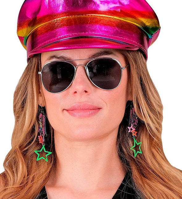 80's Oorbellen Sterren Multi van Widmann koop je bij Partywinkel