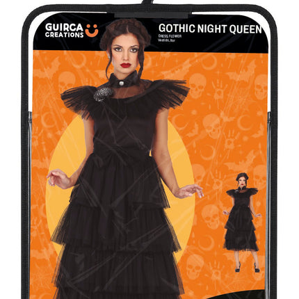 Halloween Jurk Zwart Dames Gotich Queen
