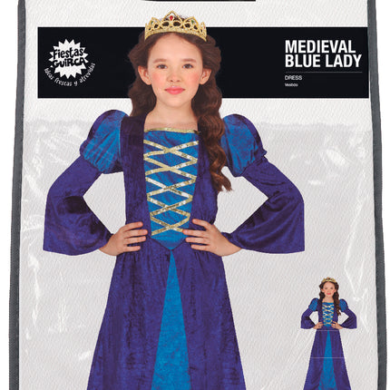 Medium Prinzessin Kostüm Blau Mädchen