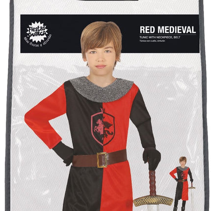 Ritter Kostüm Rot Schwarz Junge