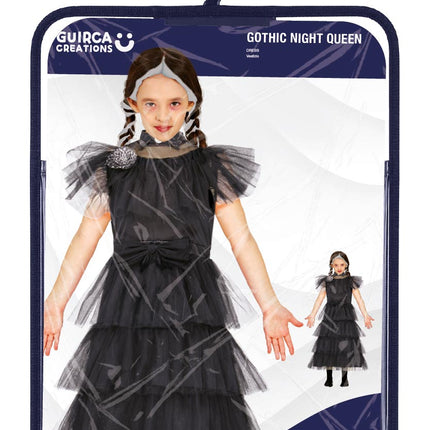 Halloween Jurk Zwart Kind Gotic Queen