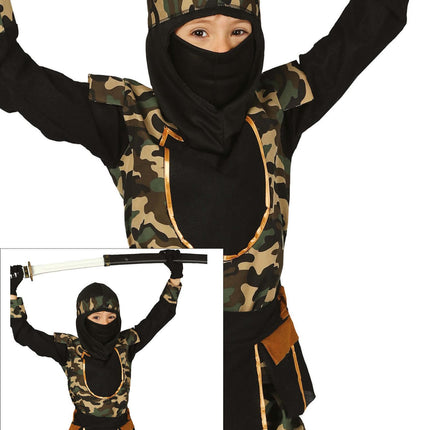 Ninja Anzug Kind Camouflage