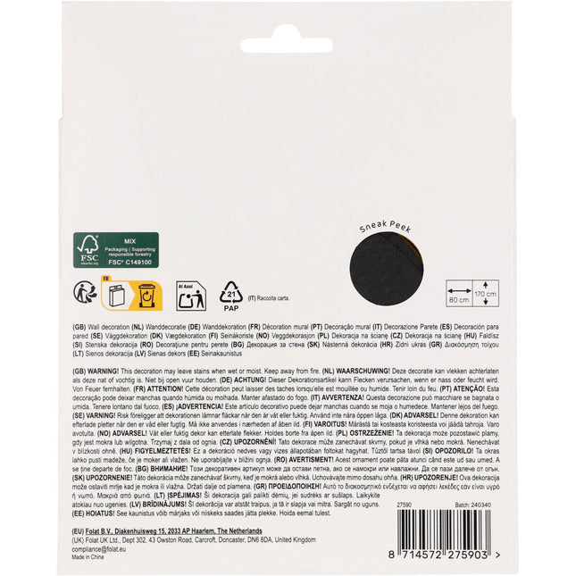 Schwarz-Gold-Silber Türvorhang 1,7m
