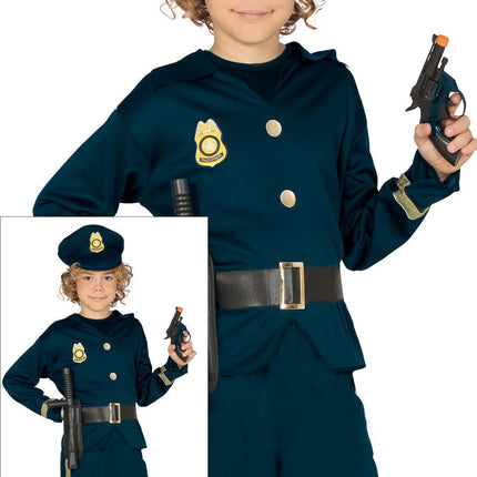 Polizei Anzug Kind Gold