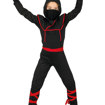 Ninja Anzug Kind Rot Schwarz