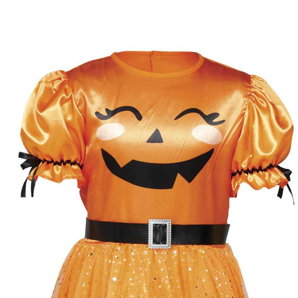 Halloween-Kleid, orange, für Kinder, Hexen-Look