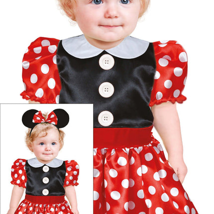 Minnie Maus Kostüm Rot Weiß Baby
