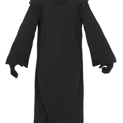 Halloween-Kostüm, schwarz, für Kinder, dunkelrote Augen