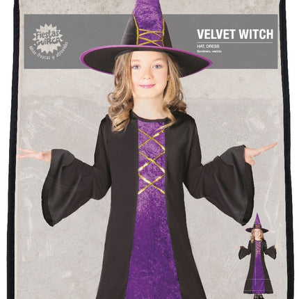 Hexe Halloween Kostüm Kind Samt