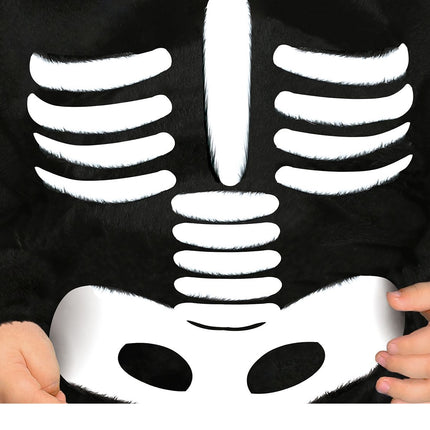 Skelett Halloween Kostüm Baby Schwarz und Weiß