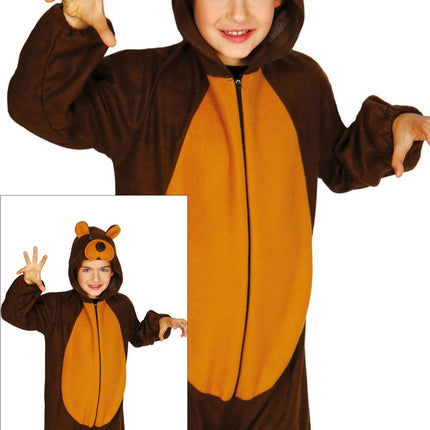 Bär Onesie Kind Braun