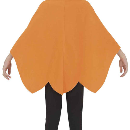 Halloween-Poncho für Kinder – Kürbis