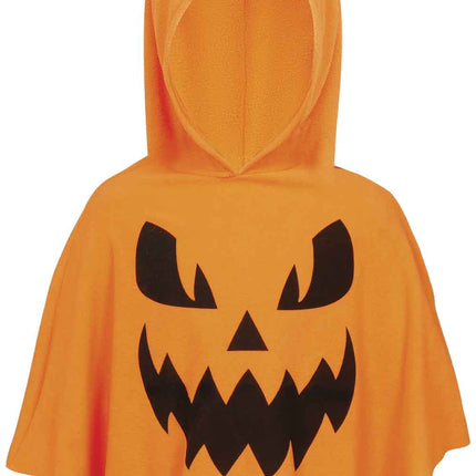 Halloween-Poncho für Kinder – Kürbis