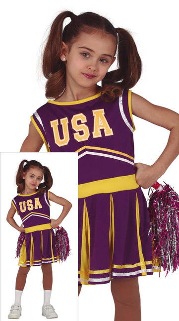 Cheerleader Anzug Kind Lila