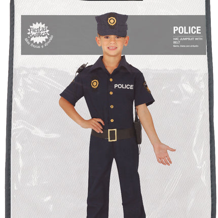 Polizei Kostüm Kind Blau