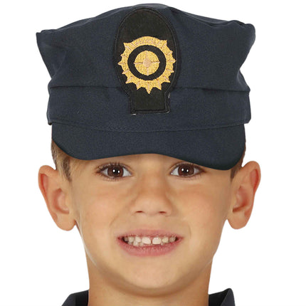 Polizei Kostüm Kind Blau