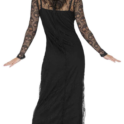 Halloween Jurk Zwart Dames Skelet