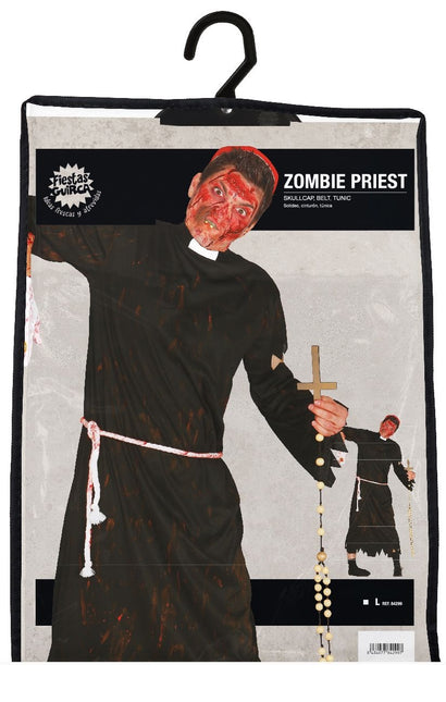 Zombie Halloween Kostüm Männer Priester L