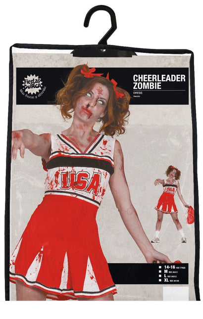 Zombie Halloween Kostüm Damen Cheerleader