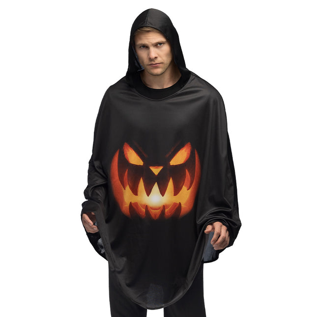 Halloween Poncho Kürbis