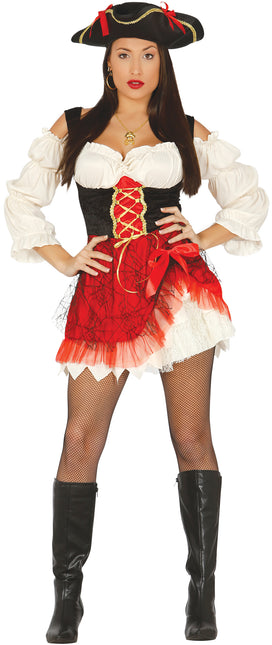 Piratenanzug Damen Rot
