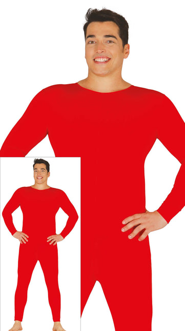 Second Skin Anzug Kostüm Rot Männer