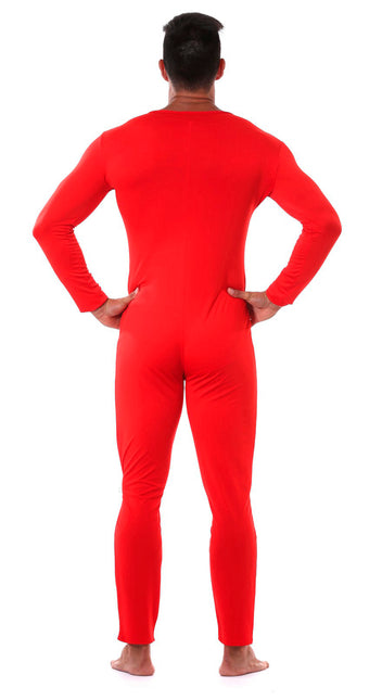 Second Skin Anzug Kostüm Rot Männer