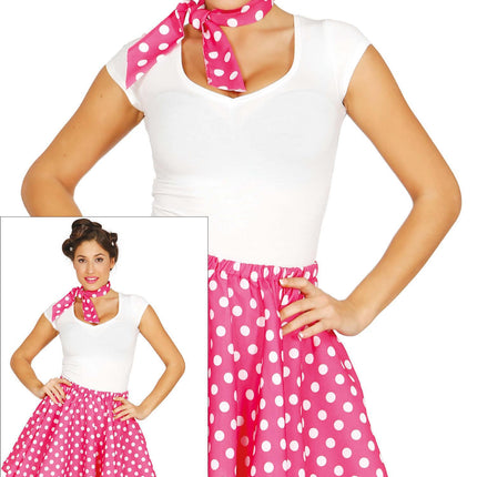 Grease Kostüm Set Rosa 50er Jahre Damen L