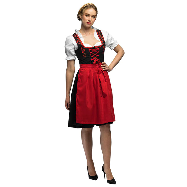 Rotes Dirndlkleid Oktoberfest Frau Fischer