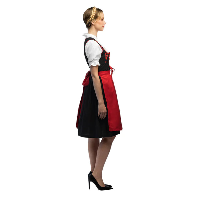 Rotes Dirndlkleid Oktoberfest Frau Fischer