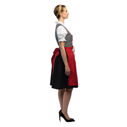 Rotes Dirndlkleid Oktoberfest Grau Frau