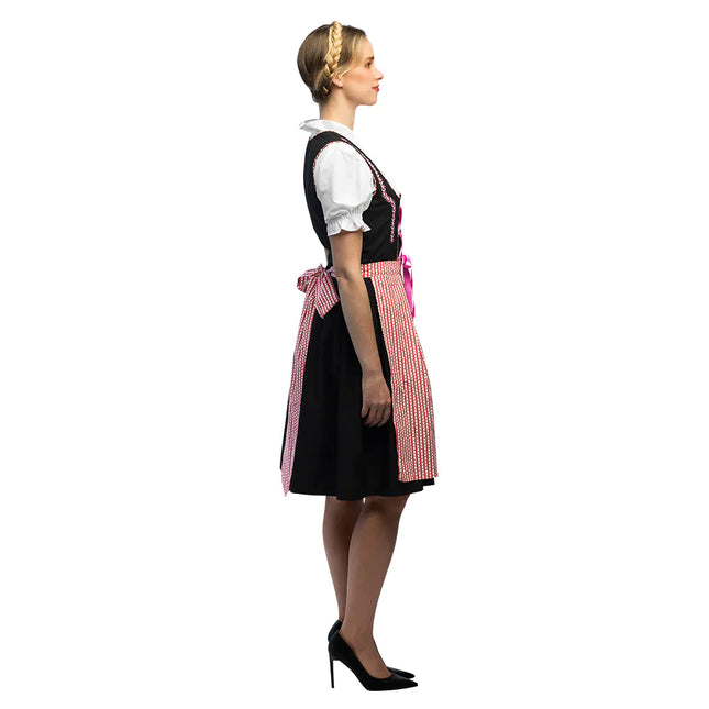Rot Schwarzes Dirndlkleid Oktoberfest Damen
