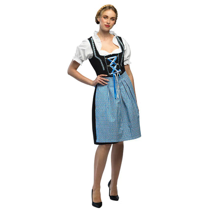 Schwarz Blaues Dirndlkleid Oktoberfest Damen