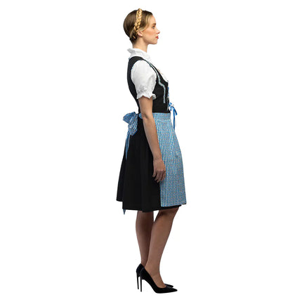 Schwarz Blaues Dirndlkleid Oktoberfest Damen