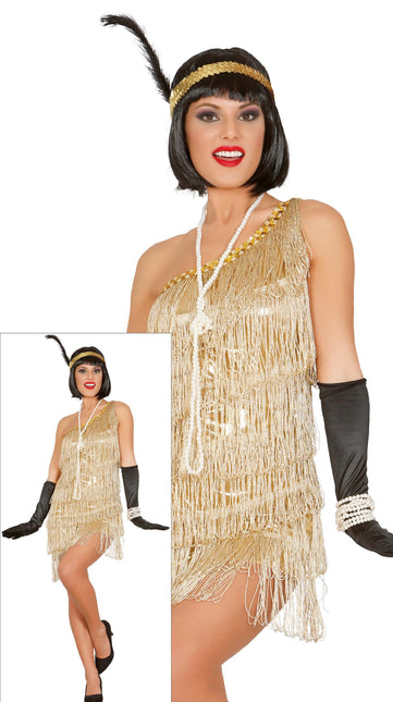 Charleston Kleid Gold Damen