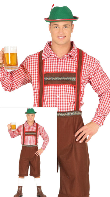 Oktoberfest Kostüm Rot Braun Männer