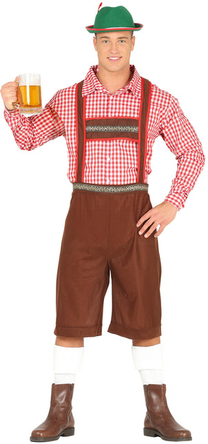 Oktoberfest Kostüm Rot Braun Männer
