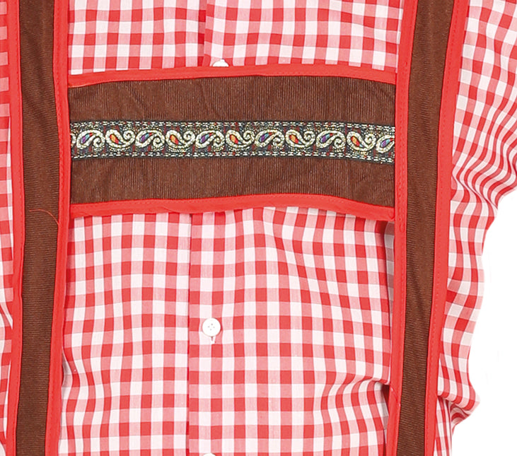 Oktoberfest Kostüm Rot Braun Männer