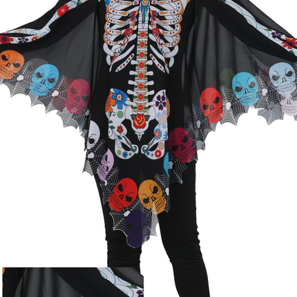 Dia de los Muertos Poncho für Damen – Catrina