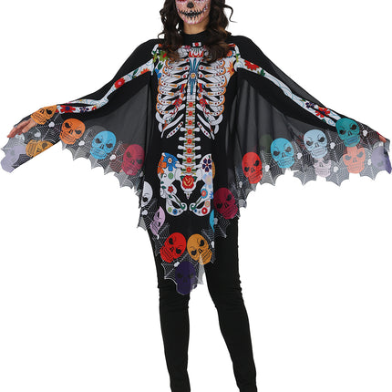 Dia de los Muertos Poncho für Damen – Catrina