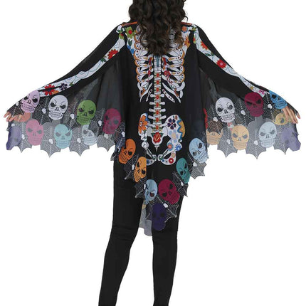 Dia de los Muertos Poncho für Damen – Catrina