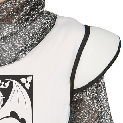 Mittelalterliches Ritterkostüm Kind Silber