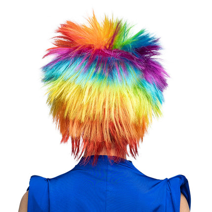 Punkige Regenbogenperücke