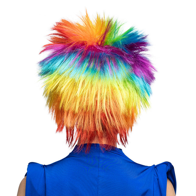 Punkige Regenbogenperücke