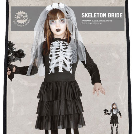 Halloween Kostüm Kind Kleid Skelett